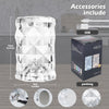 Image of Armix Crystal Rose LED Table Lamp