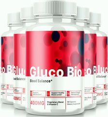 (5 Pack) Gluco Bio Blood Sugar Balance Pills, GlucoBio Supplement 300 Capsules