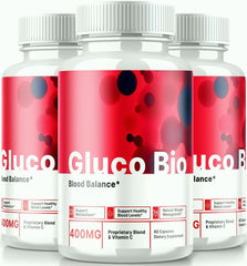 (3 Pack) Gluco Bio Blood Sugar Balance Pills, GlucoBio Supplement 180 Capsules